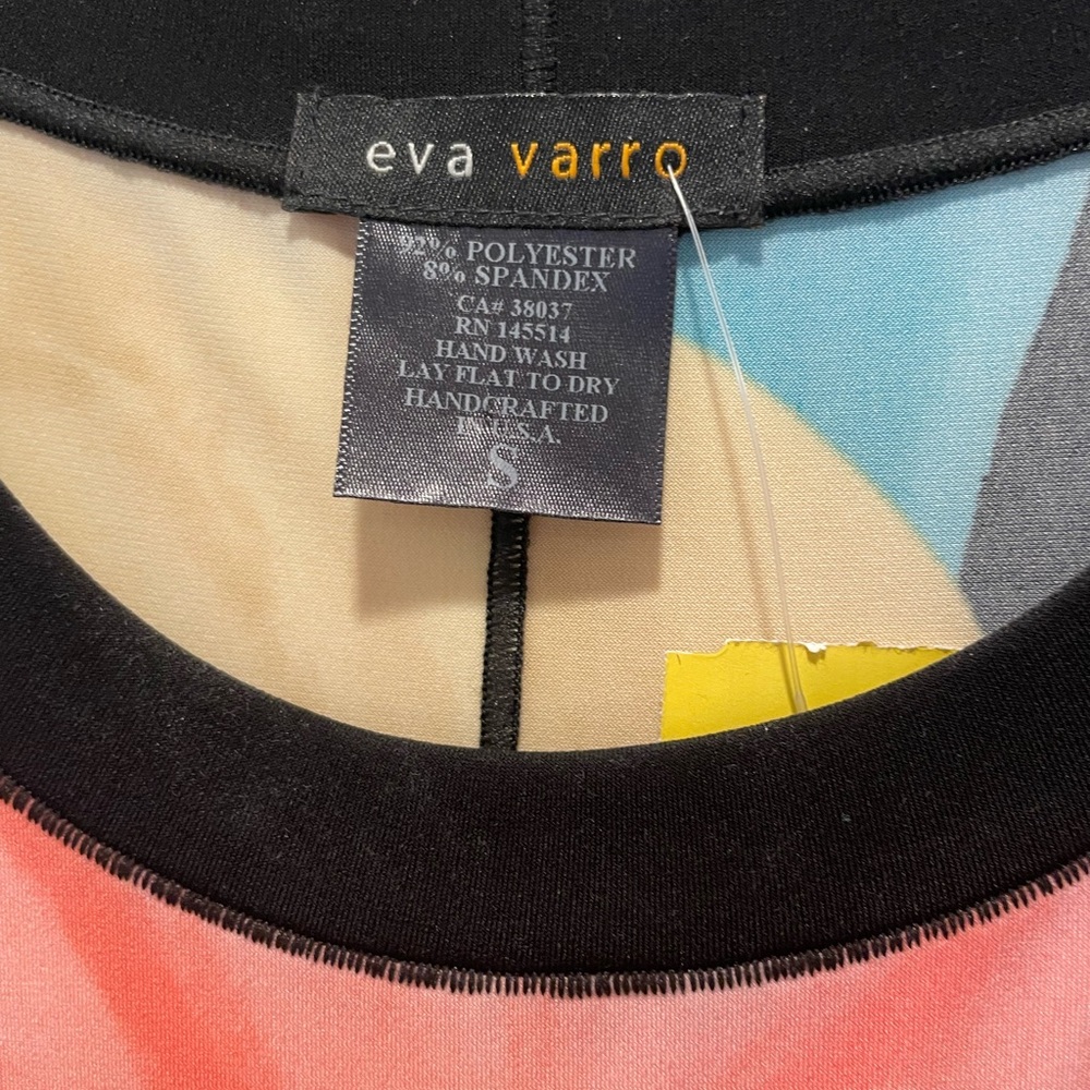 Eva Varro stretch pants dress. Vibrant colors, trendy look. Excellent condition. - Picture 6 of 6